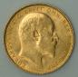 Preview: Sovereign "Edward VII" 1910, Großbritannien, 916,7 Gold, London