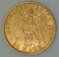 Preview: 20 Mark "Wilhelm II", Reichsgold, Goldmark 1907, Deutsches Reich, 900er Gold, Berlin