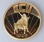 Preview: ECU Medaille "1999 - Europa" aus Kupfer/ Nickel vergoldet mit blauer Applikation