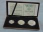 Preview: Griechenland Leichtathletik EM 1982 900er Silber Set 100+250+500 Drachme 1981 in OVP