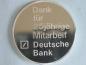 Mobile Preview: Medaille aus 1000er Silber "Deutsche Bank" "25 Jahre Mitarbeit"