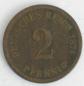 Preview: 2 Pfennig Kaiserreich 1874 G aus Bronze