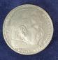 Preview: 5 Reichsmark Drittes Reich "Hindenburg" 1939 D aus 900er Silber KM94