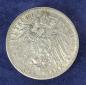 Preview: 3 Mark Wilhelm II, König von Würtemberg" 1909 F aus 900er Silber