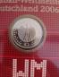 Preview: Numisblatt mit Gedenkmünze 10 EUR Fussball WM 2006 Deutschland 925er Silber