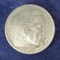 Preview: 5 Reichsmark Drittes Reich "Hindenburg" 1937 J aus 900er Silber KM94