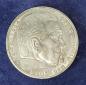 Preview: 5 Reichsmark Drittes Reich "Hindenburg" 1936 A aus 900er Silber