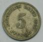Preview: 5 Pfennig Kaiserreich 1896 A aus CuNi