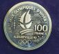 Preview: 100 Francs 1991 XVI Olympischen Winterspiele, Albertville 1992 - Hockey, Frankreich, Silber 900