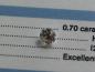 Preview: Diamant im Brillantschliff 0.70 ct. "H", I2, None, EX/ EX/ VG, GIA mit GIA Dossier und Lasergravur