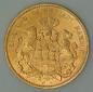 Preview: 20 Mark "Freie und Hansestadt Hamburg", Reichsgold, Goldmark 1913, Deutsches Reich, 900er Gold