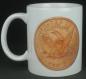 Preview: "Liberty Head" Kaffeebecher delgrey, 11 fl oz. Keramik weiß - Mod. 2