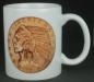 Preview: "Indian Head" Kaffeebecher delgrey, 11 fl oz. Keramik weiß