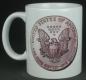 Preview: "American Eagle Silver" Kaffeebecher delgrey, 11 fl oz. Keramik weiß