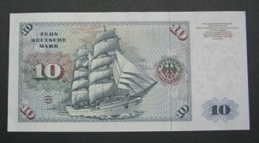 10 DM Banknote "Segelschiff Gorch Fock", Ausgabe vom 01.06.1977, Bankfrisch