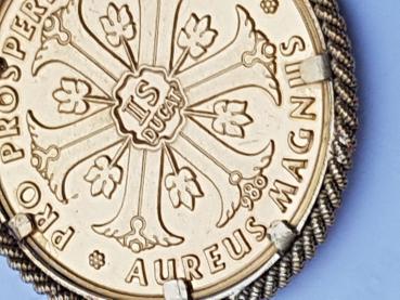 Medaillenanhänger "IIS Dukat" "Maria Theresia" Aureus Magnus 3. Emission 585/980 Gold