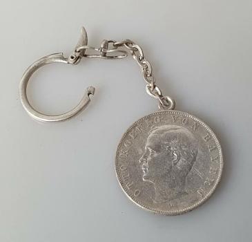 Münzanhänger/ Schlüsselanhänger 3 Mark - Kaiserreich "Otto" 1910 D, 835/ 900er Silber Gewicht: 21,0g