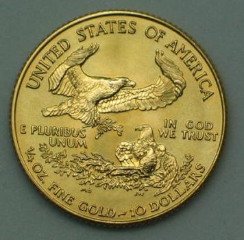 10$ US "American Eagle - Liberty Walking" 1998 USA 1/4 oz Gold
