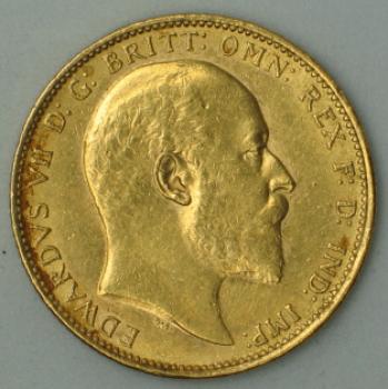 貨幣 1907 Gold Sovereign Edward VII Melbourne 貨幣 1907 Gold Sovereign Edward VII Melbourne Edward VII
