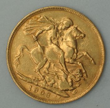 Sovereign "Edward VII" 1903, Großbritannien, 916,7 Gold, London