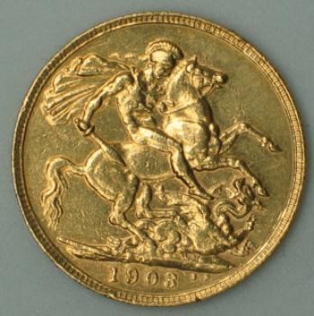 Sovereign "Edward VII" 1903, Großbritannien, 916,7 Gold, Perth