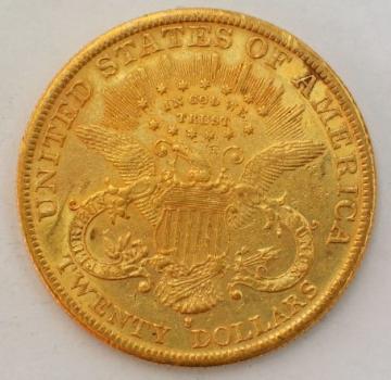 20$ US "Liberty Head" 1890" "Double Eagle" USA 900er Gold, San Francisco