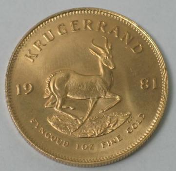 Krügerrand 1 oz (Unze) 1981, Anlagemünze