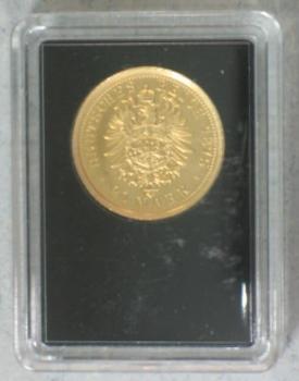 Goldmedaille 20 Mark "Heinrich XXII v.G.G.Alt.L.Souv. Fürst Reuss" aus 585er Gold in OVP