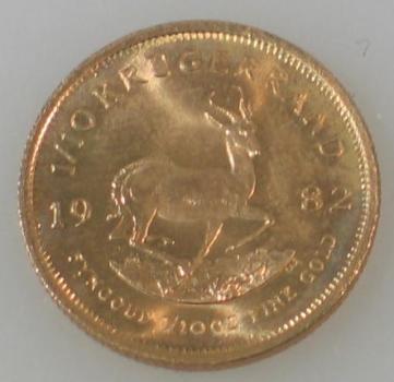 Krügerrand 1/10 oz (Unze) 1982, Anlagemünze