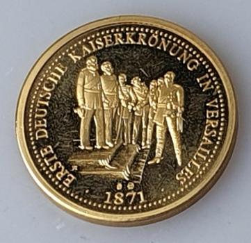 Medaille Kaiser "Wilhelm I" vergoldet von Göde