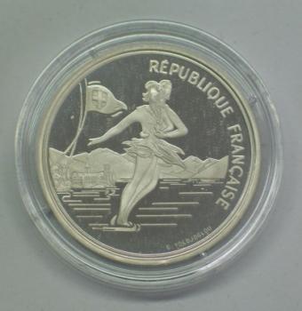 100 Francs 1989 XVI. Olympische Winterspiele, Albertville 1992 - Eislauf, Frankreich, Silber 900