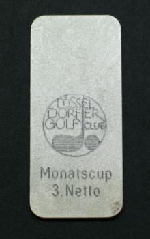 Preview: Historischer Silberbarren Sempsa 1 oz, Feinsilber 999,5 mit Rückseitenmotiv: Düsseldorfer Golfclub