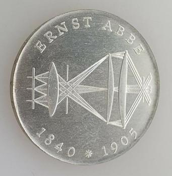 Silbermünze 20 Mark Ernst Abbe, 1980, DDR, 500er Silber