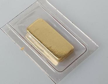 Historischer 10 Gramm Stanzbarren Goldbarren Degussa 999,9 Feingold