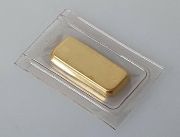 Historischer 10 Gramm Sargbarren Goldbarren Degussa 999,9 Feingold