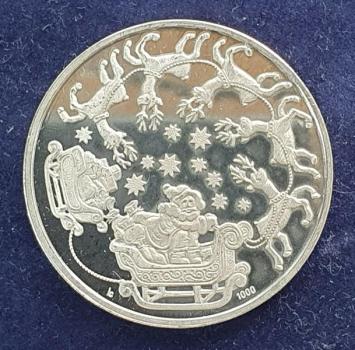 Silbermedaille -Weihnachtstaler 1981- 1000 Feinsilber, Gewicht: 15,0g