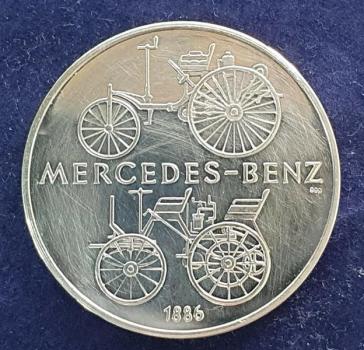 Silbermedaille -Daimler Benz Mercedes Benz- 999 Feinsilber, Gewicht: 25,0g