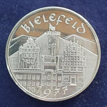 Silbermedaille -Bielefeld, Der Leineweber- 1000 Feinsilber, Gewicht: 29,57g