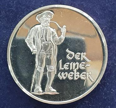 Preview: Silbermedaille -Bielefeld, Der Leineweber- 1000 Feinsilber, Gewicht: 29,57g