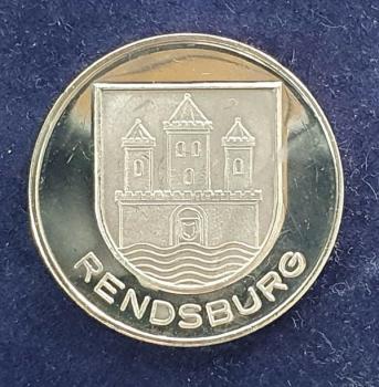 Silbermedaille Rendsburg aus 1000 Feinsilber, Gewicht: 11,21g