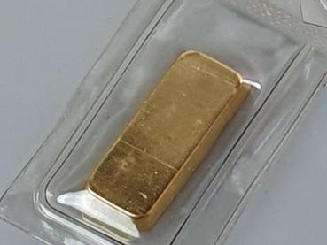 Historischer 10 Gramm Sargbarren Goldbarren Degussa 999,9 Feingold in OVP