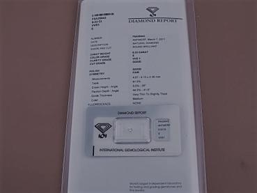 Preview: Diamant im Brillantschliff "E" 0.23 ct/ vvs1 mit IGI Report
