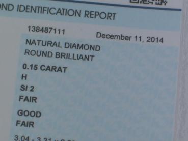 Diamant im Brillantschliff 0.15 ct/ H/ SI2/ F/ G/ F/ N mit IGI Report