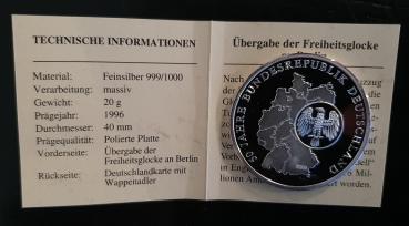 Göde Medaille "50 Jahre BRD" aus 999 Silber, diverse Motive, Gewicht: 20,0 Gramm