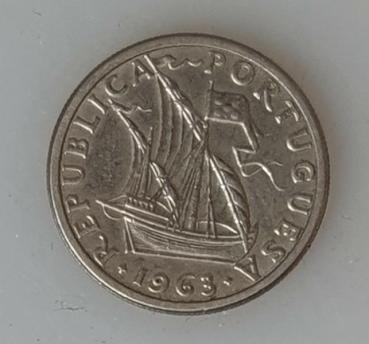 Preview: 2.50 Escudos, Portugal, Kursmuenze aus dem Jahr 1963