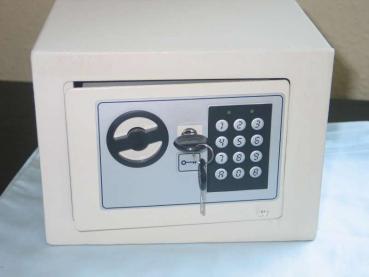 Mini Tresor m. elektronischem Zahlenschloß für Haus, PKW, Boot Minigröße 23x17x17 cm