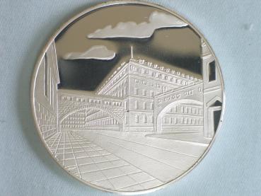 Medaille aus 1000er Silber "Deutsche Bank" "25 Jahre Mitarbeit"