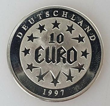 10 EUR Gedenkmünze 1997 "Europa auf dem Stier" Deutschland aus Neusilber