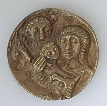 Medaille Weihnachten 1984 Katholische Militärseelsorge, Bronzeguss