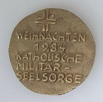Preview: Medaille Weihnachten 1984 Katholische Militärseelsorge, Bronzeguss